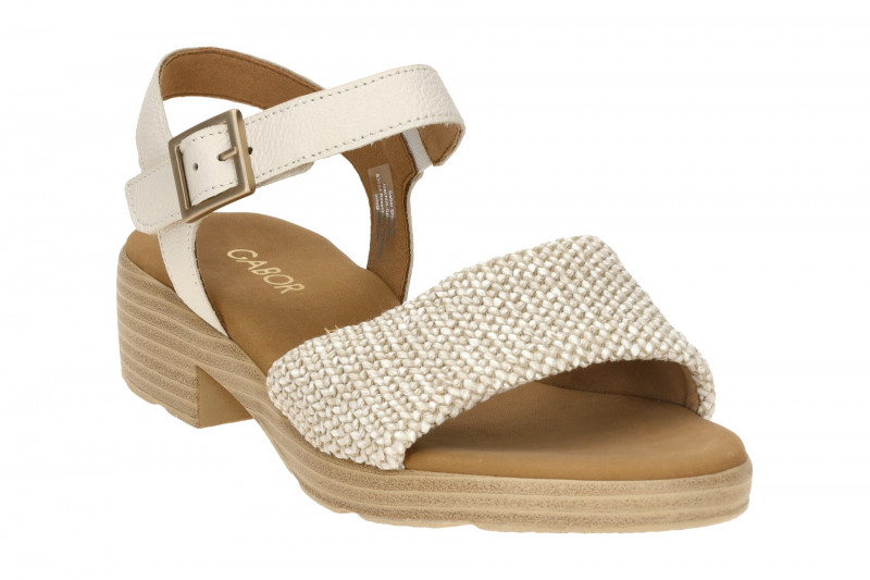 Gabor Sandalette weiß beige H-Weite 82.814.61