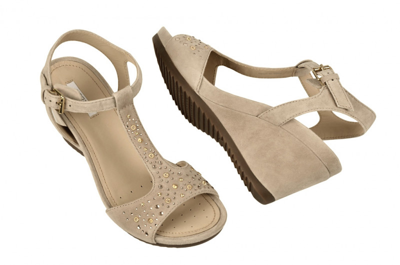 Geox Rorie Keil Sandale beige
