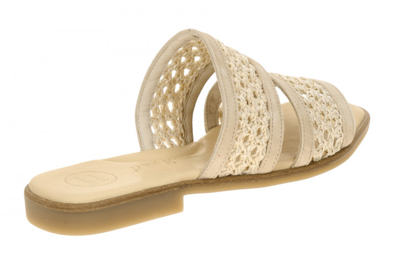 Paul Green Pantolette beige natur geflochten 6185