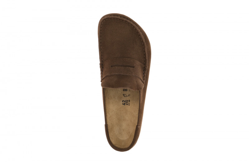 Birkenstock Naples Wrapped Mokassin Clog Pantolette braun Normal-Weit