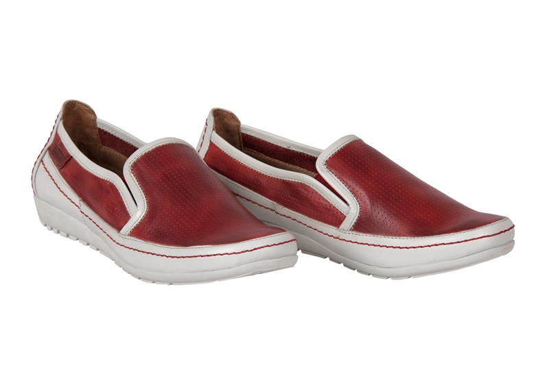 Pikolinos Lisboa Schuhe rot weiß Slipper 767-8487LA