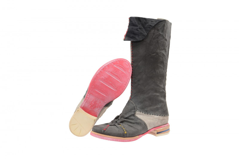 Charme Stiefel grau kombi Langschaftstiefel 951C