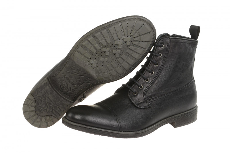 Geox Respira Jaylon B Herren Boots in schwarz - elegante Stiefelette