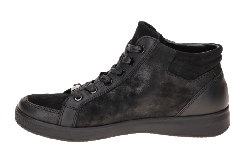 ARA Rom Schuhe schwarz Schimmer Mid-Cut Sneaker 12-14499