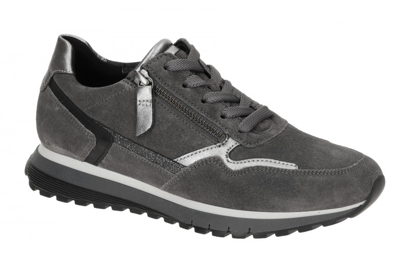 Gabor comfort Sneaker Schuhe grau silber H-Weite 76.378.40