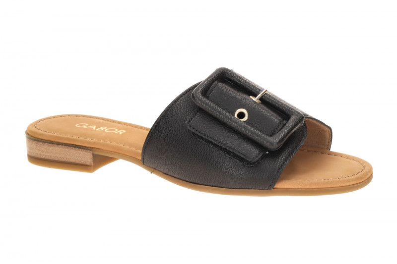 Gabor elegante Pantolette schwarz Glattleder 82.791.57
