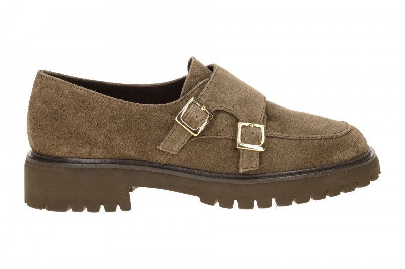 Paul Green Schuhe Slipper braun DoubleMonk Loafer 1240