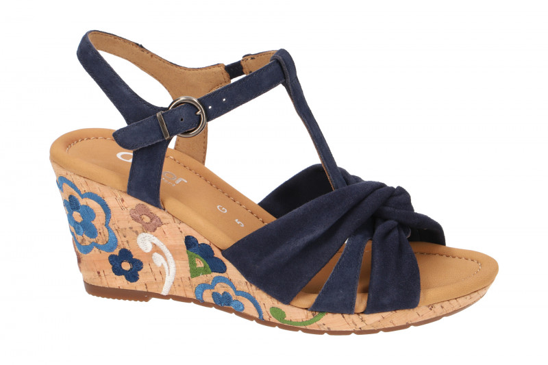 Gabor Keil Sandalen blau Kork 22.828.36