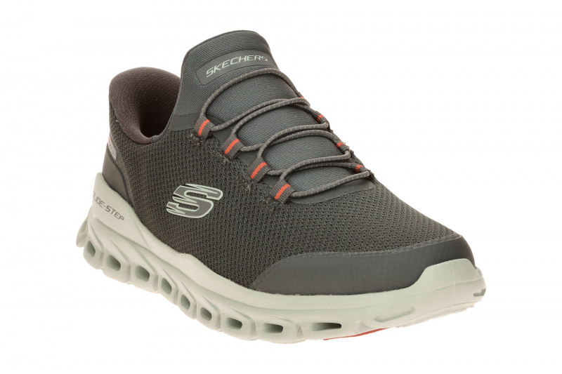 Skechers Glide Step Slipper Schuhe grau Herren SLIP-INS 233017