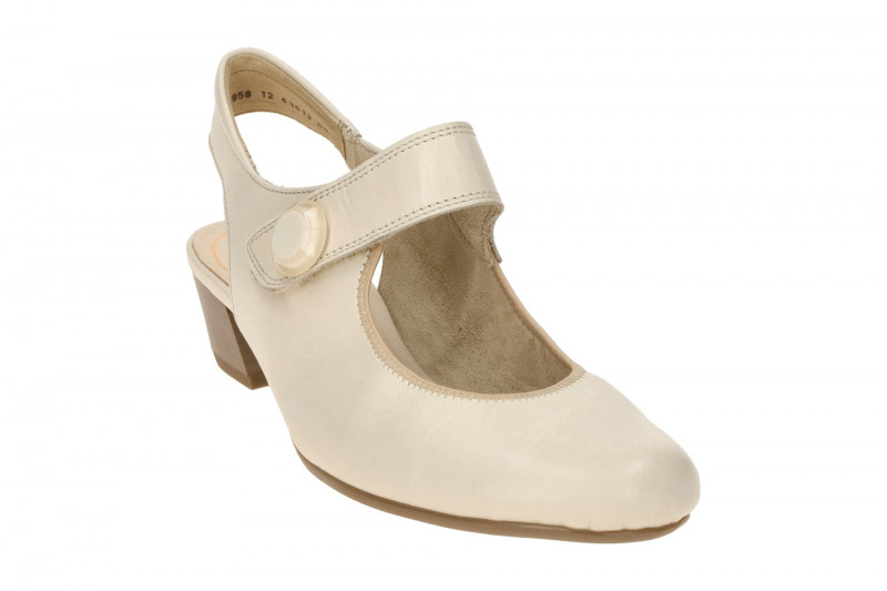 ARA Catania Sling Pumps beige Seidenglanz 12-63613