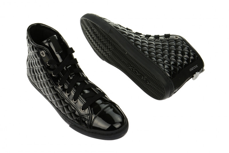 Geox New Club Stiefel schwarz Lack