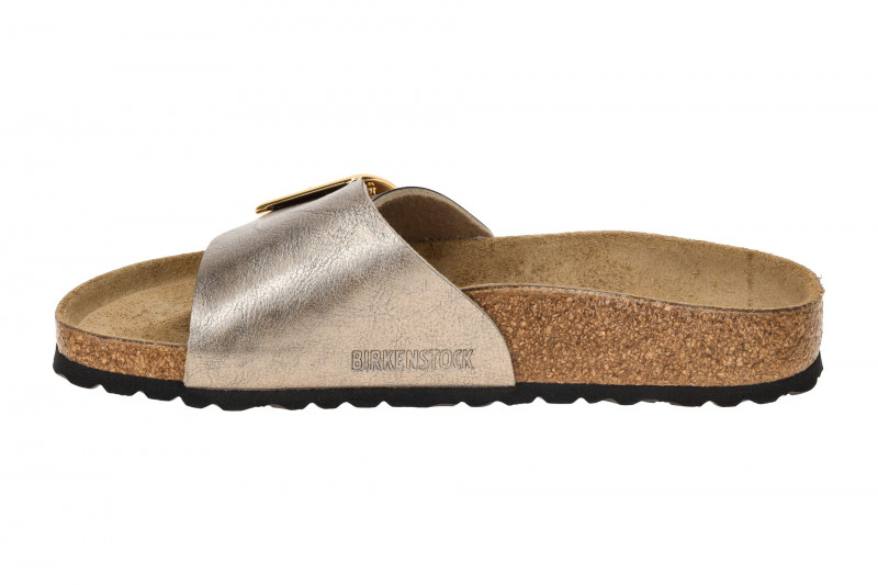 Birkenstock Catalina Cushion Buckle Pantolette grau metallic SCHMAL 1029416