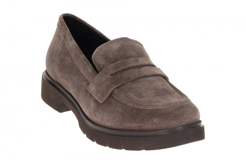 Gabor Schuhe taupe braun Velour Mokassin Loafer 4001.01.004