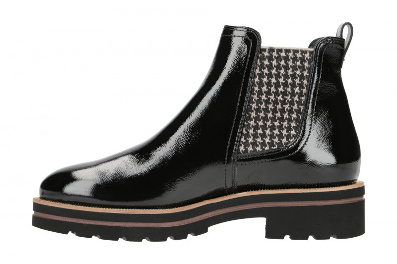 Paul Green Chelsea-Stiefelette schwarz Lack 9654