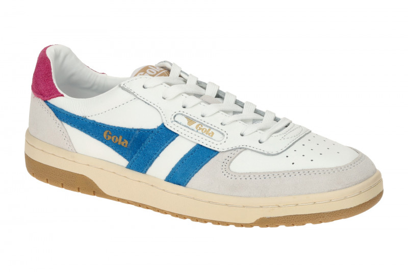 Gola Hawk Schuhe Sneakers weiß blau Damen CLB336