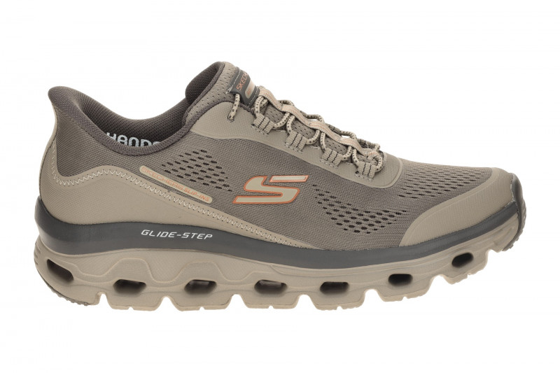 Skechers Glide Step Sole Schuhe taupe braun Herren SLIP-INS 237812