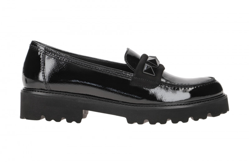 Gabor Schuhe Slipper schwarz Lack 35.243.97