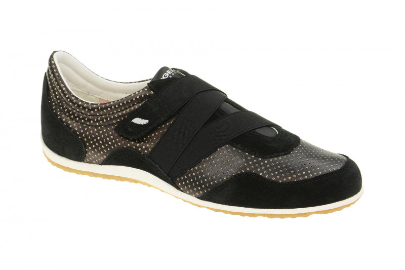 Geox Vega Schuhe schwarz gold gepunktet