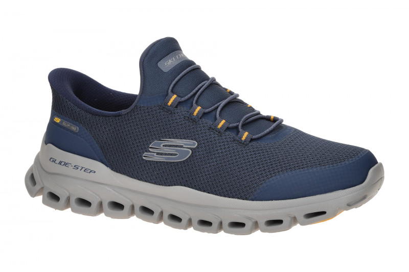Skechers Glide Step Slipper Schuhe blau Herren SLIP-INS 233017