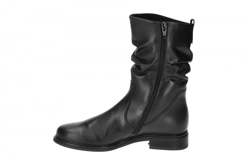 Gabor Comfort Stiefel schwarz Glattleder gerafft 72.793.57