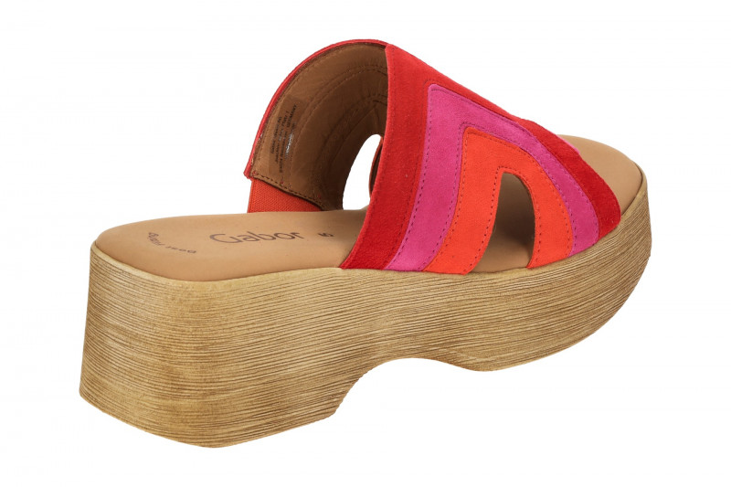 Gabor Fashion Plateau Pantolette rot pink 64.521.15