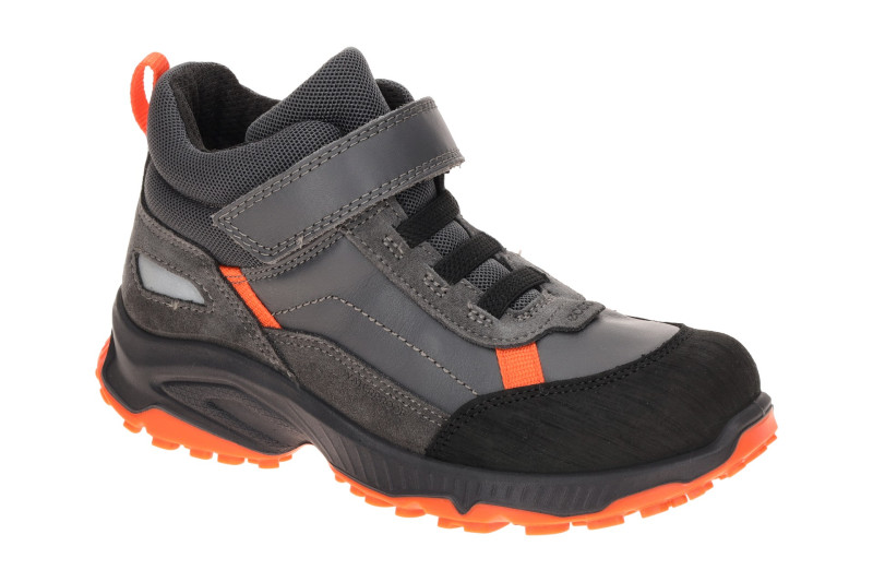 Ecco Receptor Kinder Schuhe Mid Cut grau orange Waterproof 724752
