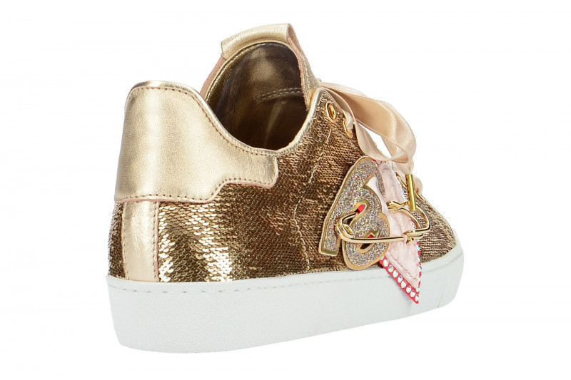 Högl Schuhe platin beige Pailletten Swarovski