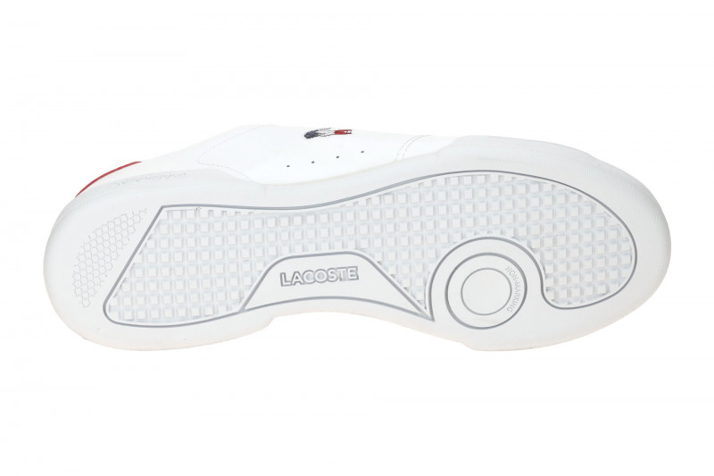 Lacoste Carnaby Cup Schuhe Sneakers weiß rot Leder 0112