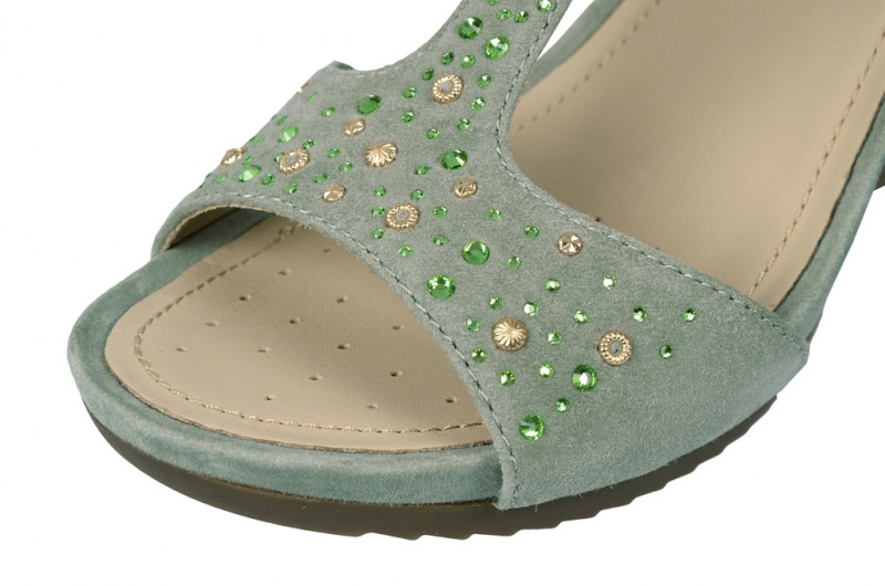 Geox Rorie Keilsandale in sage grau D32P3F