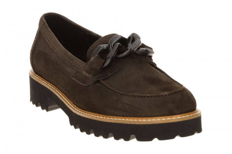 Gabor Fashion Schuhe Slipper braun Velour Loafer 4013.01