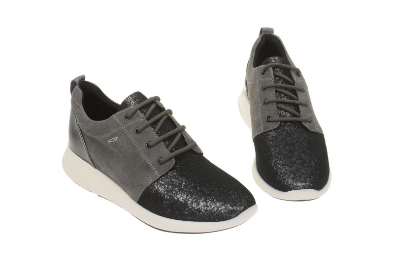 Geox Ophira Schuhe grau silber Glitter D621CA