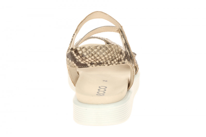 Ecco Soft Riemchen Sandale beige Schlange 238803