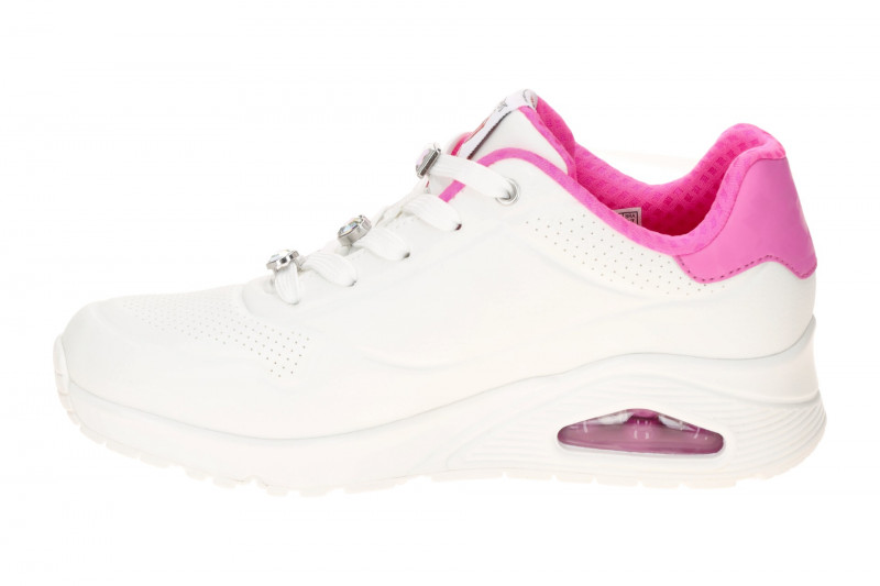 Skechers Uno Schuhe weiß pink Rolling Stones 190004