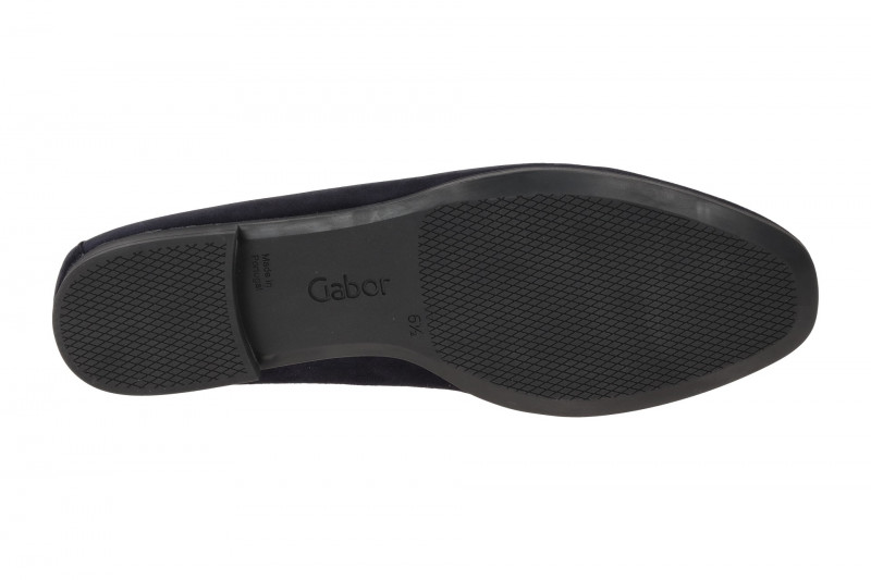 Gabor Schuhe Slipper blau Loafer Velour 75.273.16