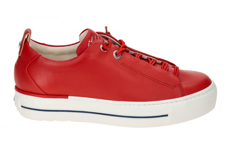 Paul Green Sneaker Plateau Schuhe rot Glattleder 5017