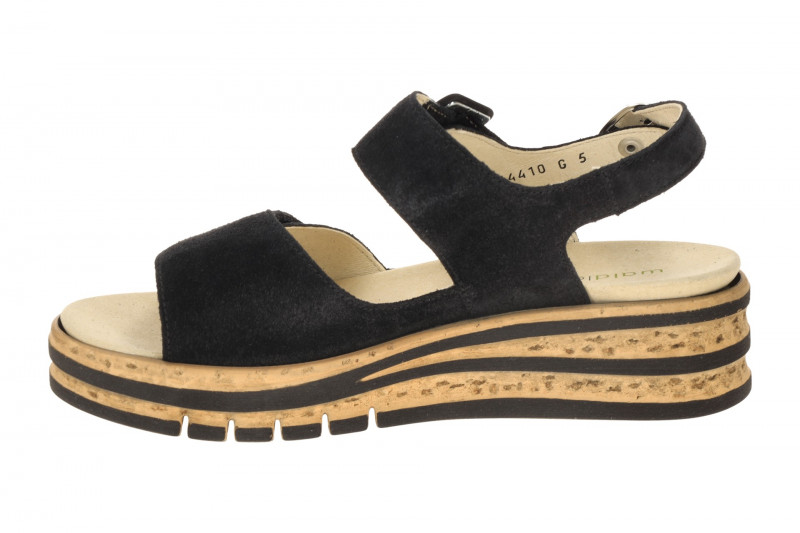 Waldläufer Arlene Plateau Sandale schwarz K-Weite 677001