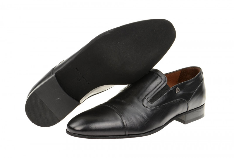 Bello italienische Herren Slipper schwarz - D575