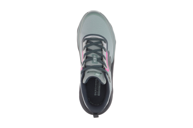 Skechers Max Run Schuhe grau blau Sportschuhe Damen Waterproof