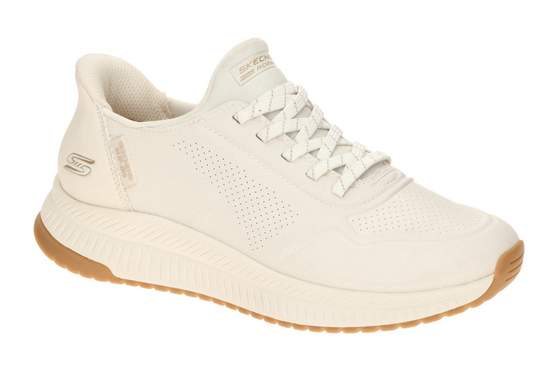 Skechers Bobs Squad 4 Slipper Schuhe creme weiß SLIP-INS