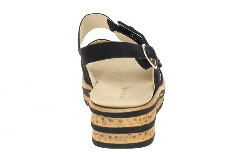 Waldläufer Arlene Plateau Sandale schwarz K-Weite 677001