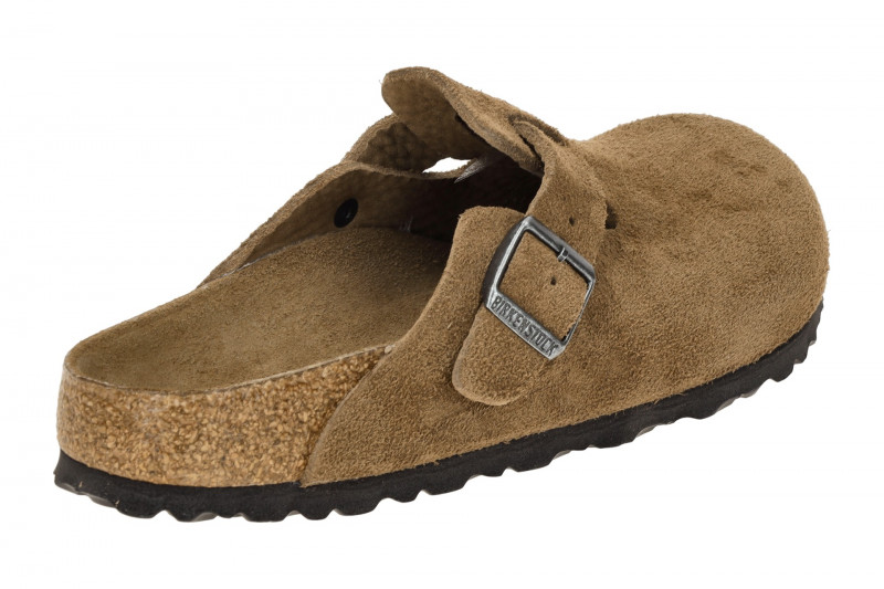 Birkenstock Boston Pantolette braun SCHMAL-WEIT Weichbettung 1030861
