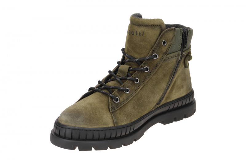 bugatti Pallario Comfort Stiefelette grün Velour AC731