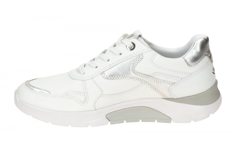 Gabor RollingSoft Schuhe weiß silber Glattleder 86.925.51