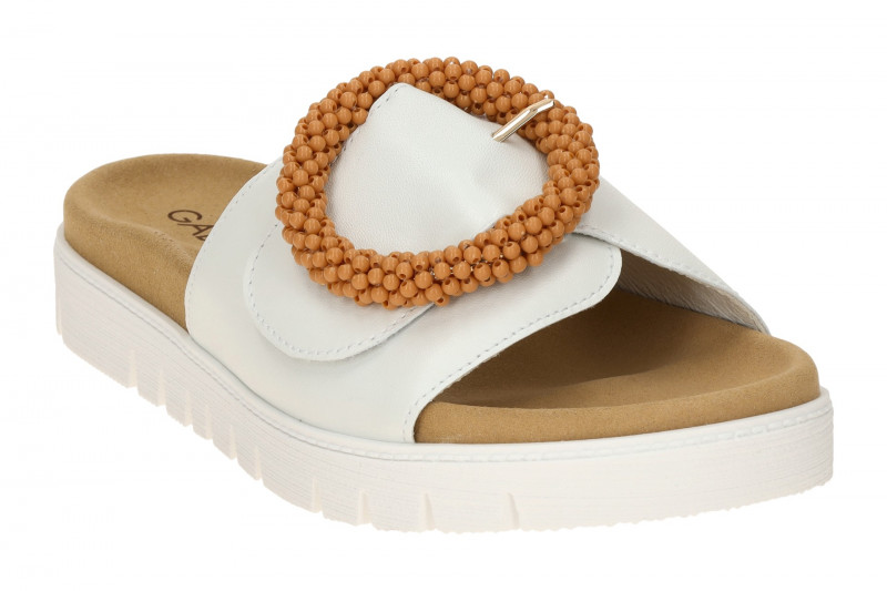 Gabor Pantolette weiß braun 83.745.21