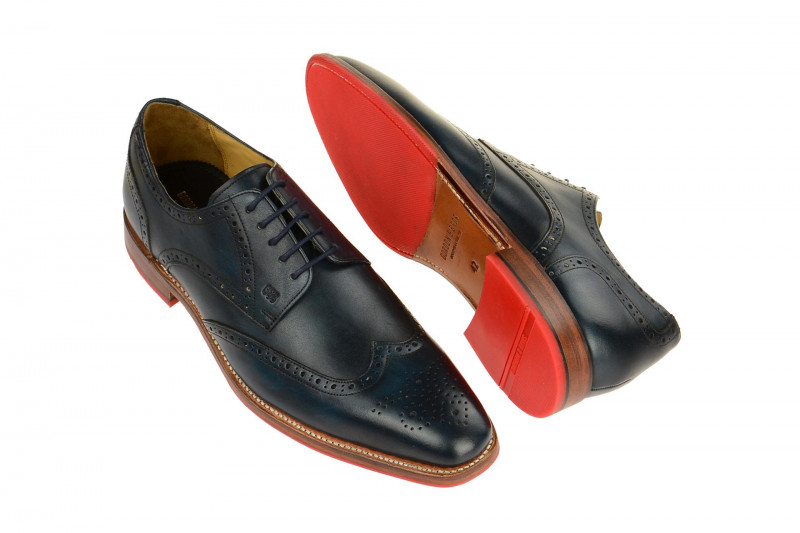 Gordon & Bros Milan Schuhe blau Rahmengenäht 4371-I