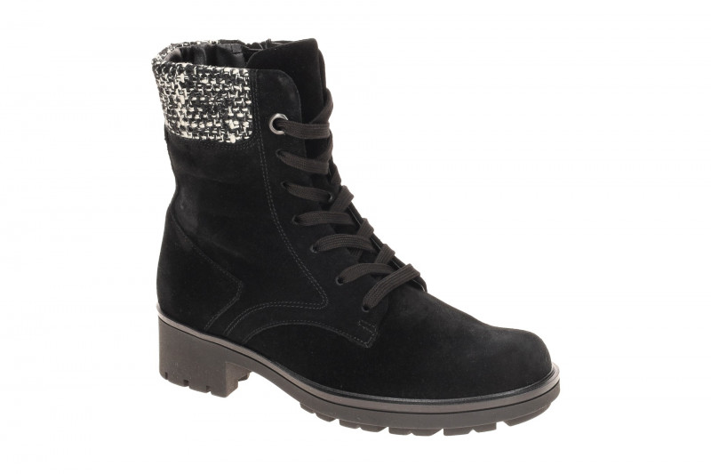 Gabor Stiefelette braun Velour Stoff-Kragen 71.771.17