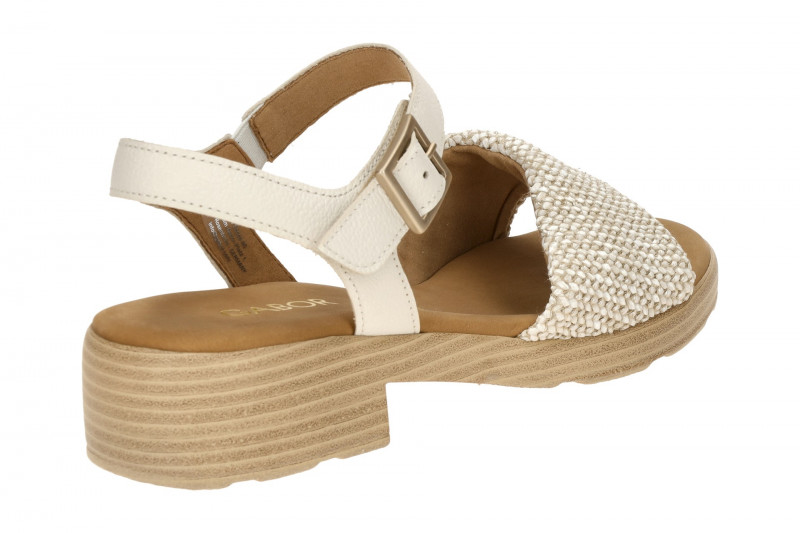 Gabor Sandalette weiß beige H-Weite 82.814.61
