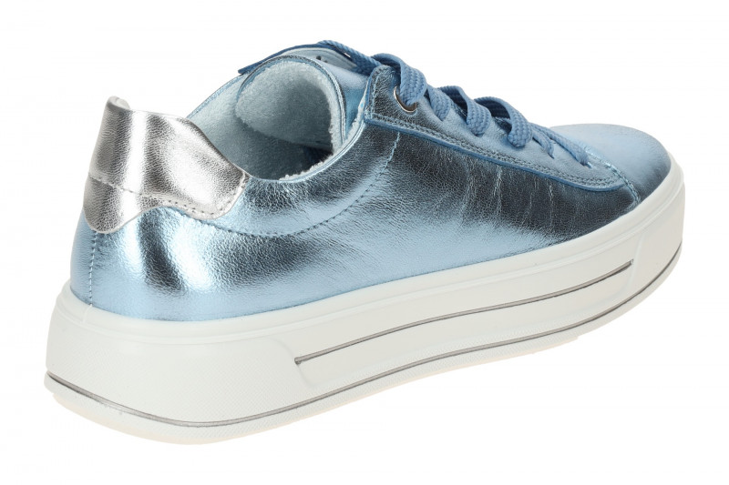ARA Canberra Plateau Schuhe sky blau metallic H-Weite 12-23003