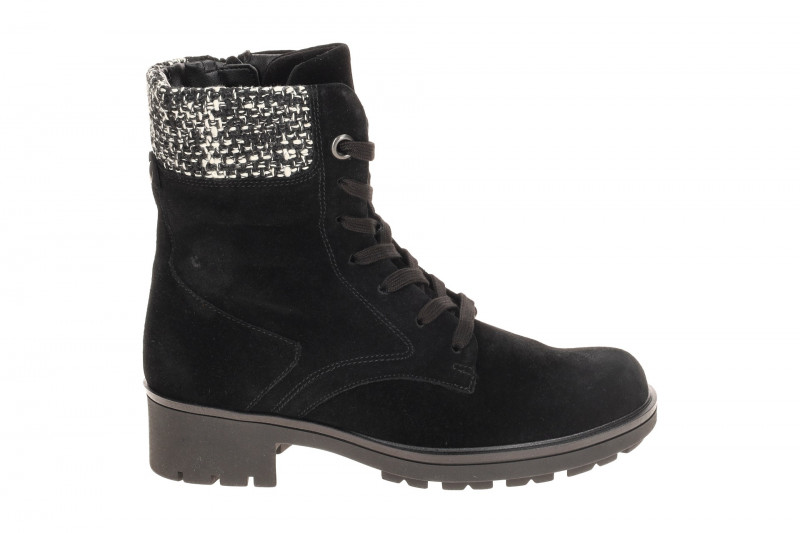 Gabor Stiefelette braun Velour Stoff-Kragen 71.771.17