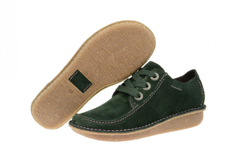 Clarks Funny Dream Schuhe grün Velour